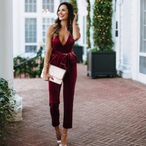 EXPRESS NEW VELVET JUMPSUIT